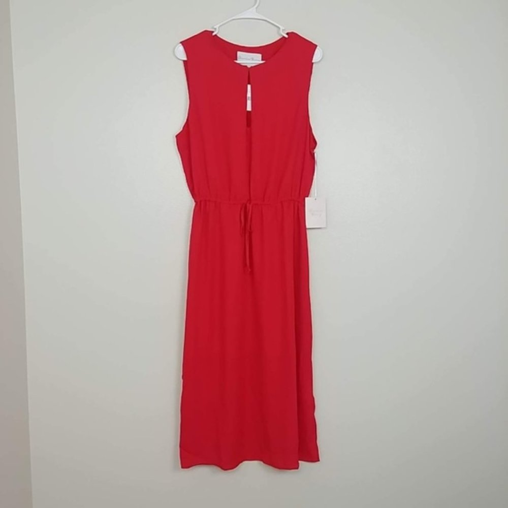 NWT Charles Henry Drawstring Scarlet Dress #3381 - Picture 2 of 8